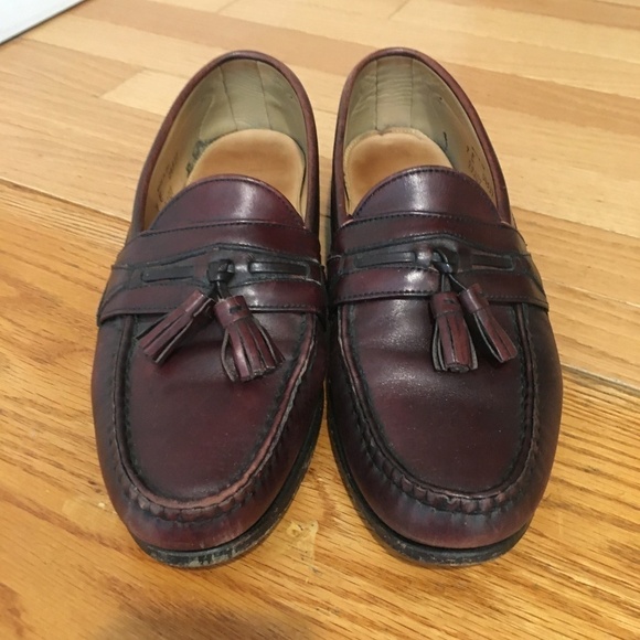 Footjoy Mens Tassel Dress Loafer Size 9 Burgundy